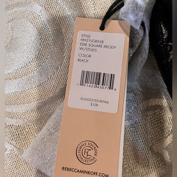 Rebecca Minkoff- Rebecca Minkoff - Edie Quilted Leather Studded Shoulder Bag - Picture 13 of 13